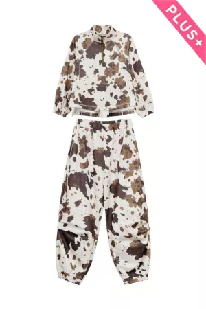 wholesale clothing plus camo track set zip-up camouflage active set davi & dani