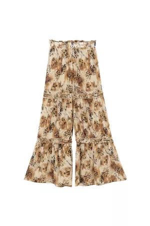 wholesale clothing elastic waist ruffle detail palazzo pants davi & dani