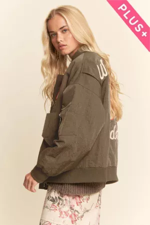 wholesale clothing plus west coast rodeo embroidered bomber jacket davi & dani