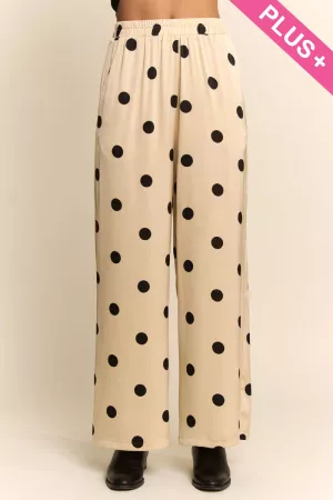 wholesale clothing plus wide leg pants bold abstract floral print davi & dani