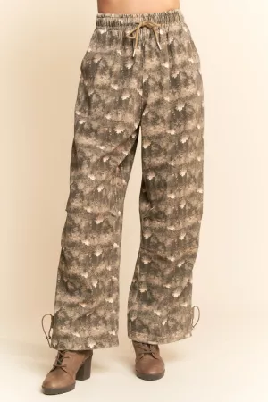 wholesale clothing hot pink leopard mesh cargo joggers davi & dani