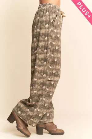 wholesale clothing plus hot pink leopard mesh cargo joggers davi & dani