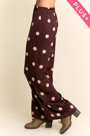 wholesale clothing plus wide leg pants bold abstract floral print davi & dani