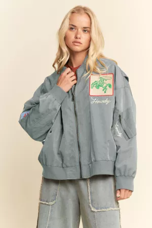 wholesale clothing west coast rodeo embroidered bomber jacket davi & dani