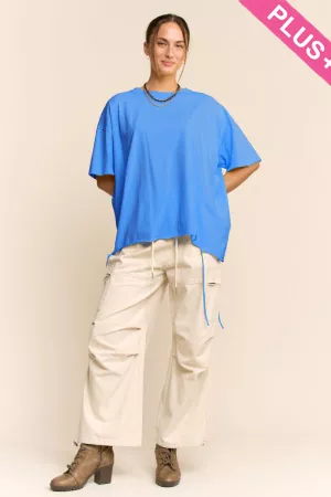 wholesale clothing plus asymmetric drawstring oversized tee davi & dani