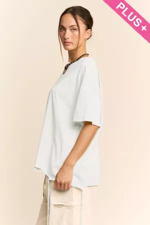 wholesale clothing plus asymmetric drawstring oversized tee davi & dani