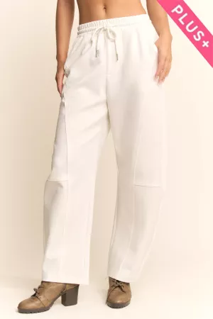 wholesale clothing plus drawstring wide-leg sweatpants davi & dani