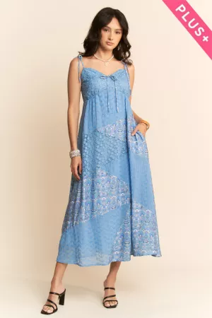 wholesale clothing plus floral lace fabric detail maxi slip dress davi & dani