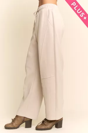 wholesale clothing plus drawstring wide-leg sweatpants davi & dani