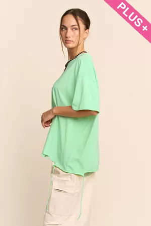 wholesale clothing plus asymmetric drawstring oversized tee davi & dani