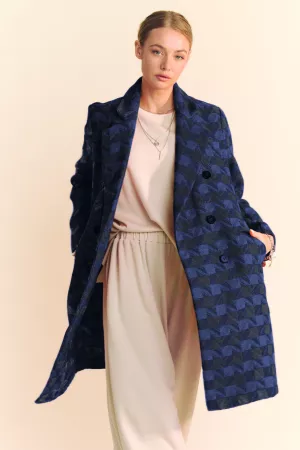 wholesale clothing textured knit tweed double button coat jacket davi & dani