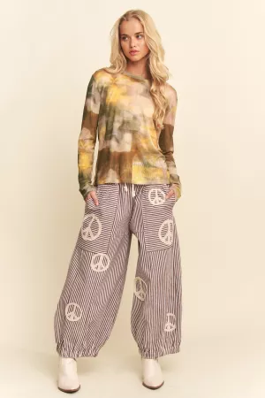 wholesale clothing mesh layering longsleeve top round neckline davi & dani