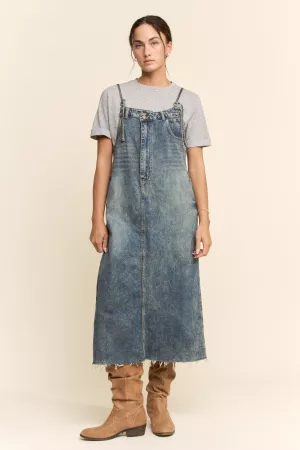 wholesale clothing casual denim slip dress with spaghetti straps davi & dani