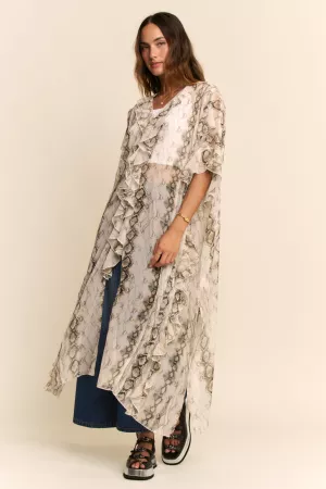 wholesale clothing printed chiffon kimono cardigan duster davi & dani