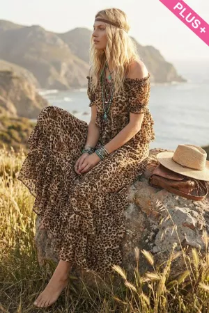 wholesale clothing plus tiered detail short puff maxi dress set davi & dani