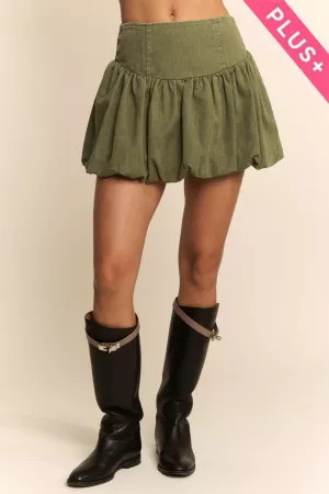 wholesale clothing plus bubble puffed balloon effect mini skirt davi & dani