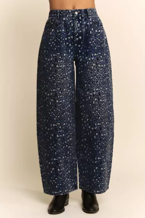 wholesale clothing leopard denim pants davi & dani