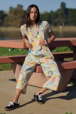 wholesale clothing flower patchwork denim overall davi & dani