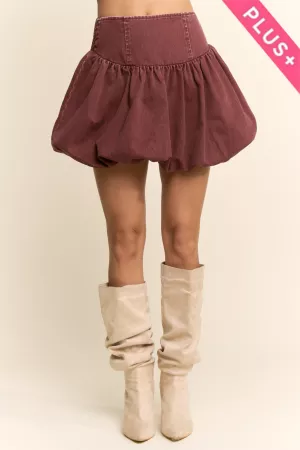 wholesale clothing plus bubble puffed balloon effect mini skirt davi & dani