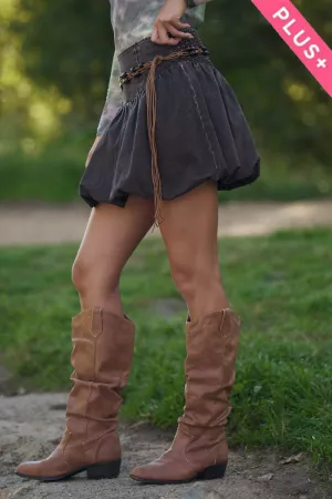 wholesale clothing plus bubble puffed balloon effect mini skirt davi & dani