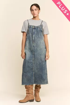 wholesale clothing plus casual denim slip dress spaghetti straps davi & dani