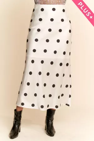 wholesale clothing plus polka dot long skirt davi & dani