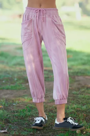 wholesale clothing garment washed seam detail jogger pants davi & dani