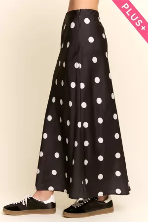 wholesale clothing plus polka dot long skirt davi & dani