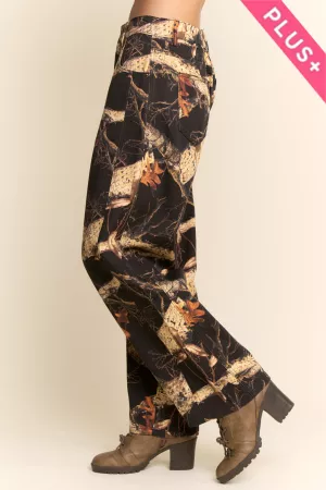 wholesale clothing plus tree camo relaxed wide leg pants davi & dani