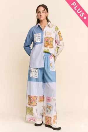 wholesale clothing plus linen denim matche crochet patch beach shirt davi & dani