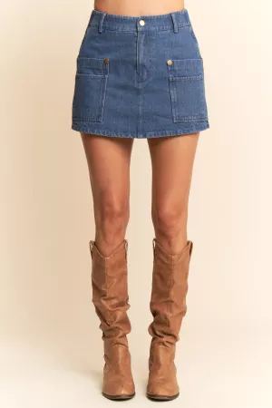 wholesale clothing denim utility mini skirt shorts davi & dani