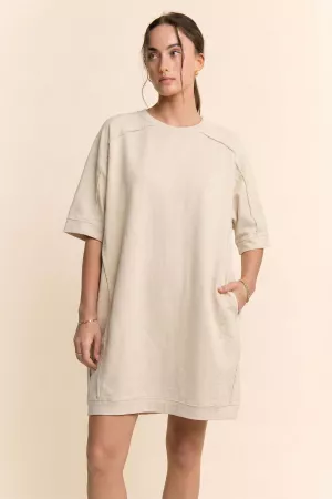 wholesale clothing soft knit fringed t shirt garment dying dress davi & dani