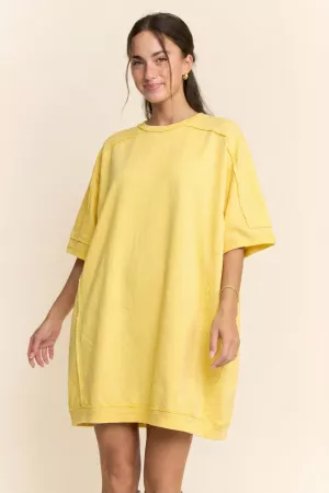 wholesale clothing soft knit fringed t shirt garment dying dress davi & dani