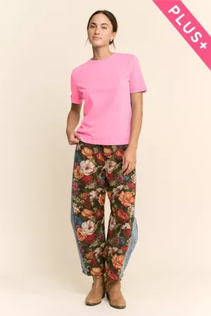 wholesale clothing plus rhinestone embellished relaxed crew neck tee davi & dani