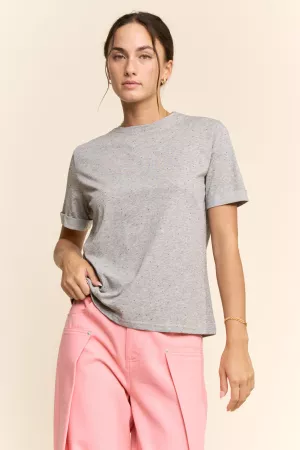 wholesale clothing rhinestone embellished relaxed crew neck tee davi & dani