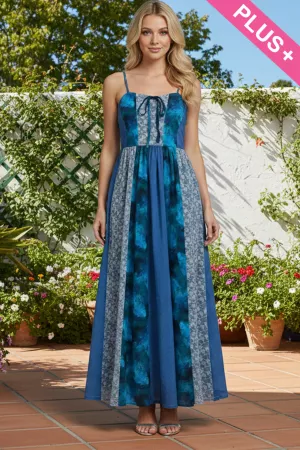 wholesale clothing plus lace blocked strappy midi dress davi & dani