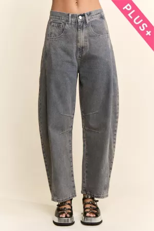 wholesale clothing plus straight leg distressed denim jeans davi & dani