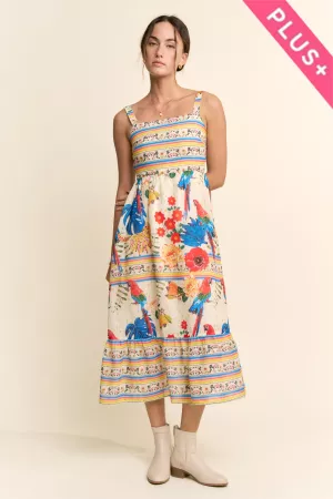 wholesale clothing plus square neck strappy midi sundress skirt davi & dani