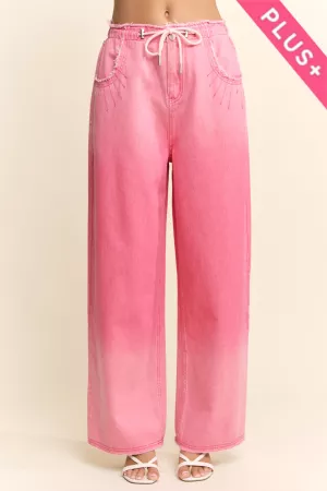 wholesale clothing plus straight leg distressed denim jeans davi & dani