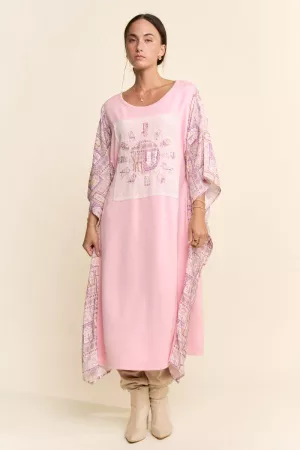 wholesale clothing soft knit sun fabric patchwork dress davi & dani