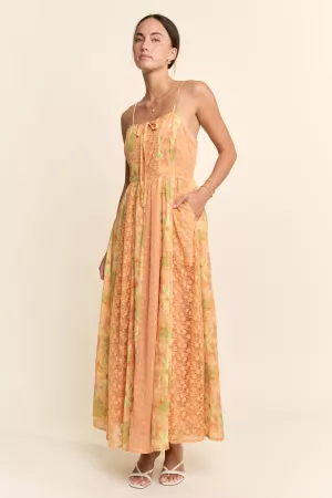 wholesale clothing lace blocked strappy midi dress davi & dani