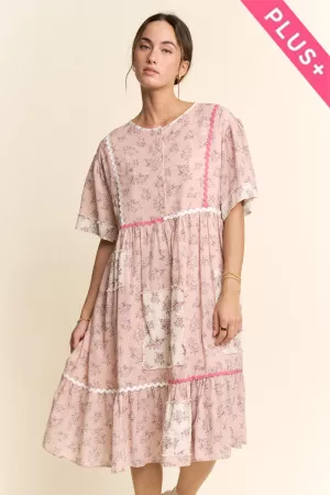 wholesale clothing plus patch work detail dress davi & dani