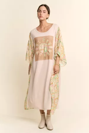 wholesale clothing soft knit sun fabric patchwork dress davi & dani