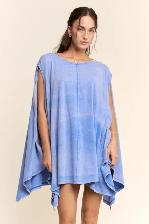 wholesale clothing garment boat neck hankerchief mini jersey dress davi & dani