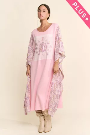 wholesale clothing plus soft knit sun fabric patchwork dress davi & dani