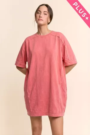 wholesale clothing plus soft knit fringe t shirt garment dying dress davi & dani