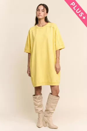 wholesale clothing plus soft knit fringe t shirt garment dying dress davi & dani