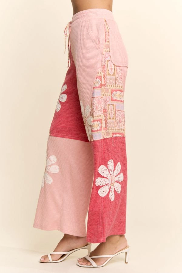 wholesale clothing plus casual wide leg lounge elastic waist pants davi & dani