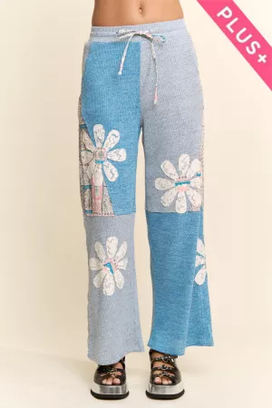 wholesale clothing plus casual wide leg lounge elastic waist pants davi & dani