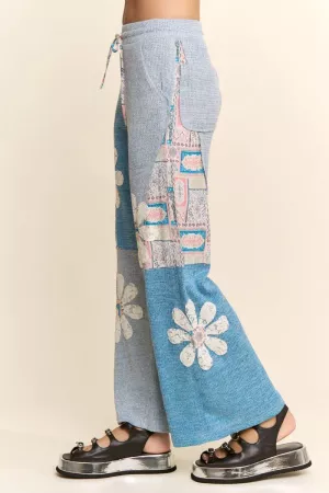 wholesale clothing plus casual wide leg lounge elastic waist pants davi & dani